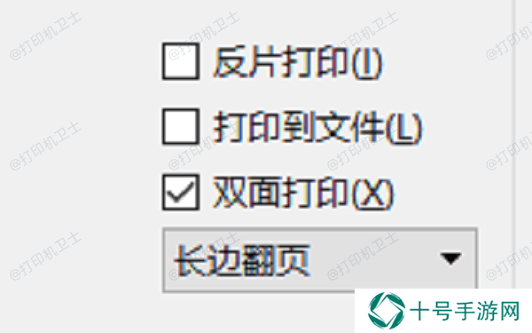 启用双面打印