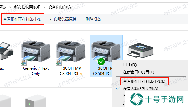 查看现在正在打印什么