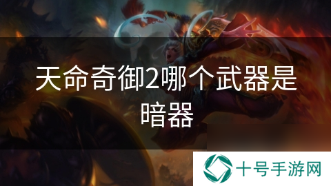 天命奇御2哪个武器是暗器