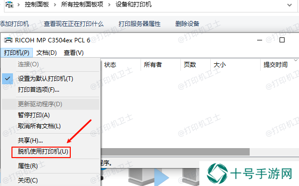 脱机使用打印机
