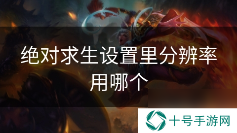 绝对求生设置里分辨率用哪个